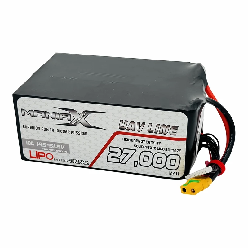 ManiaX Solid-State Lipo 14S-51.8V 27.000mAH 10C Drone & Pin UAV