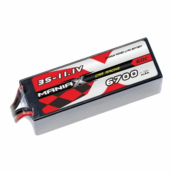 Pin xe đua hộp cứng 3S-11.1V 6700mAh 60C