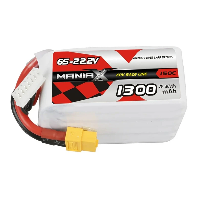 Pin Lipo đua xe 6S-22.2V 1300mAh 150C FPV