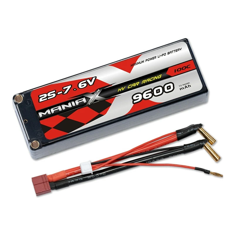 Pin xe đua HV Lipo 2S-7.6V 9600mAh 100C