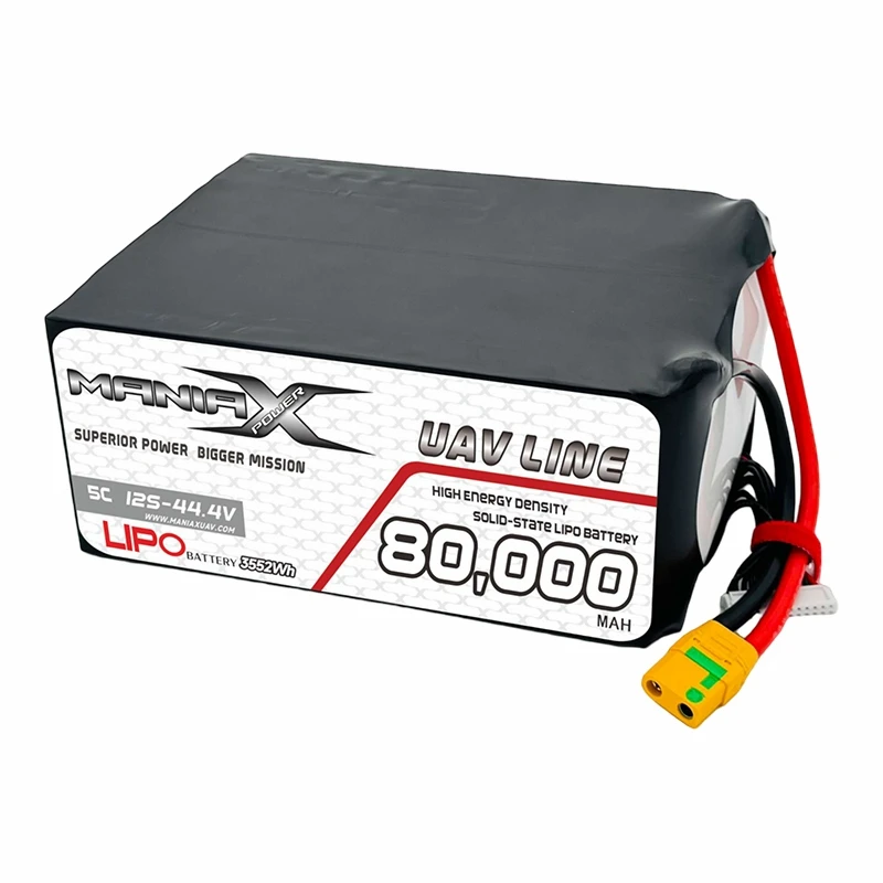 400Wh/Kg Chất rắn-State Lipo 12S-44,4V 80.000mAh 5C Drone/ UAV/eVTOL/Pin nhiều cánh quạt