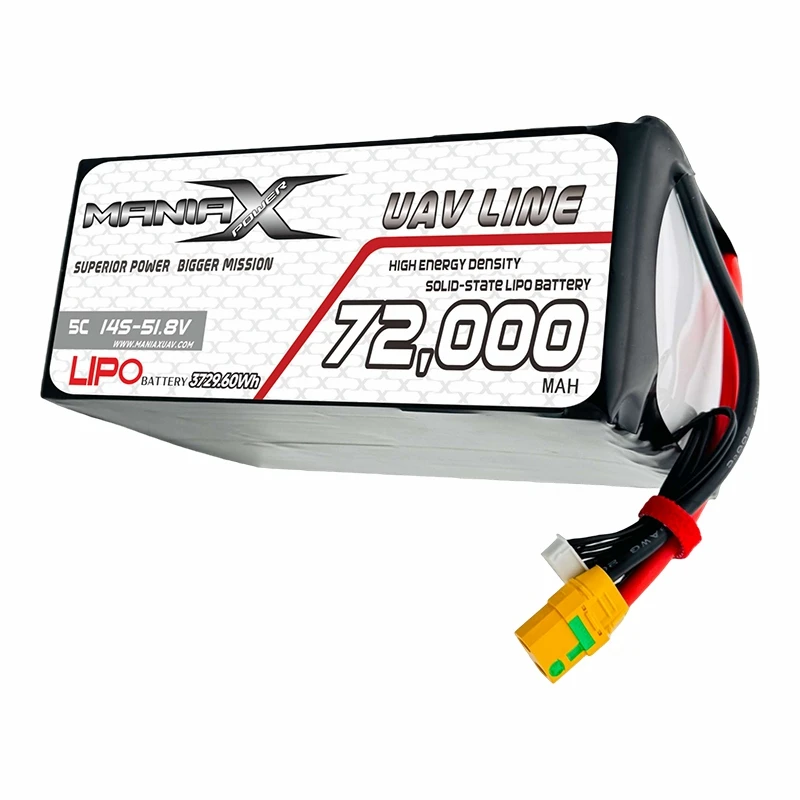 400Wh/Kg Chất rắn-State Lipo 14S-51,8V 72.000mAh 5C Drone/ UAV/eVTOL/Pin nhiều cánh quạt